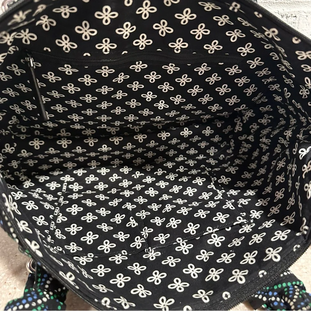 Vera Bradley Perfect Companion Satchel Handbag Adjustable Shoulder Strap Black - Picture 8 of 17